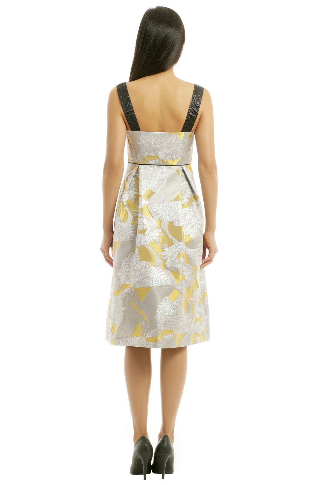 Gold Pegasus Jacquard Dress by Giles 1