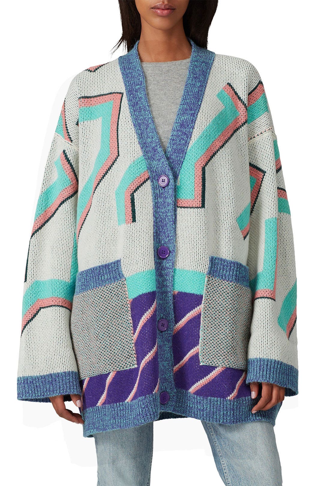 Printed Oversized Cardigan by MM6 Maison Margiela 2