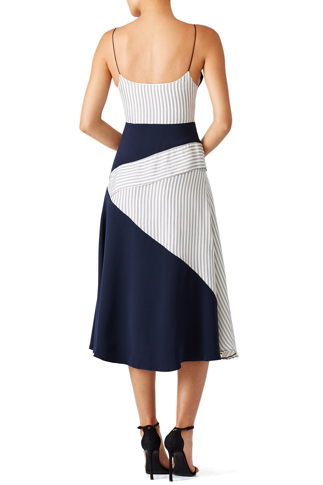 Navy Deconstructed Slip Dress by ADEAM 2
