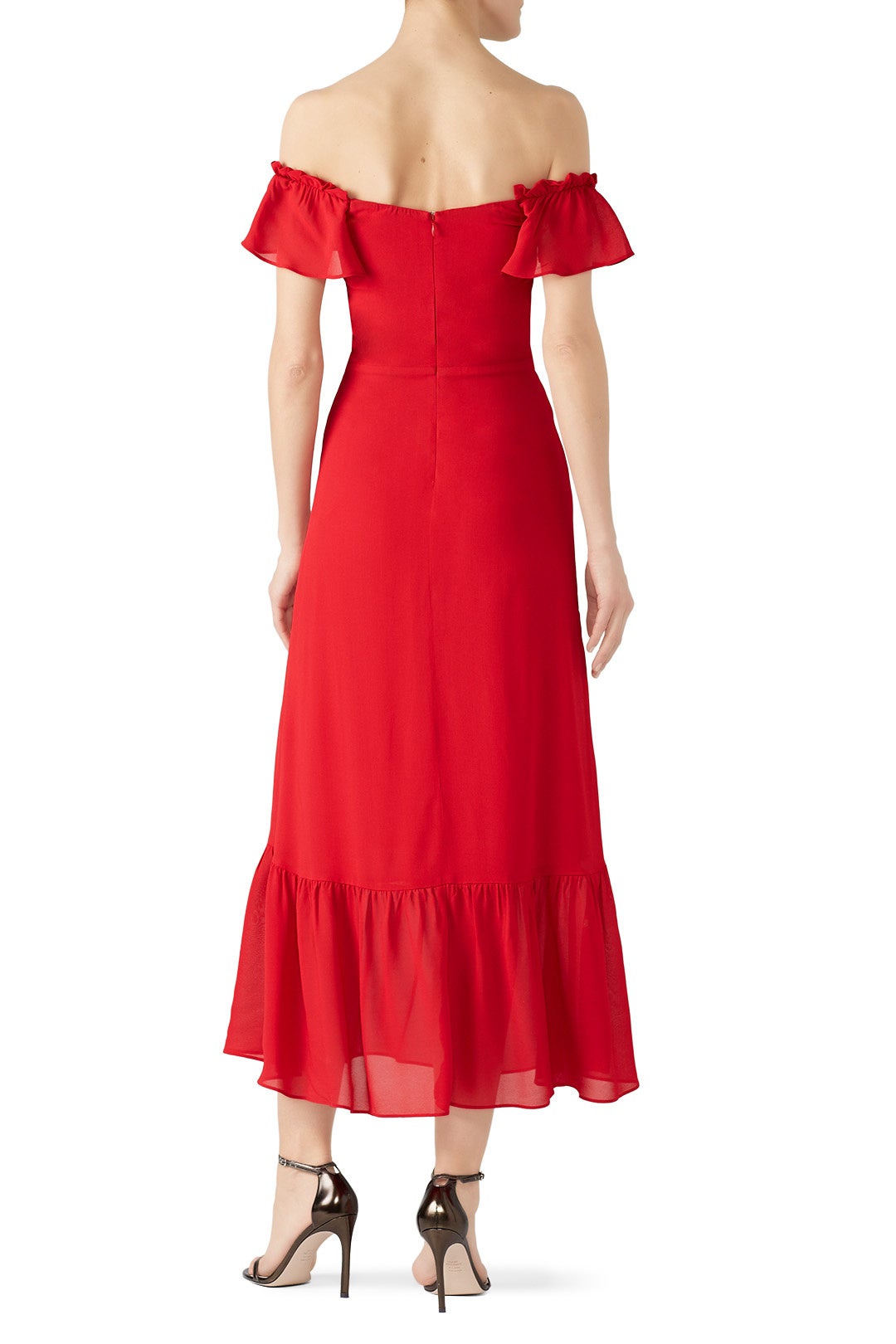 Cherry Red Butterfly Dress by Reformation 1