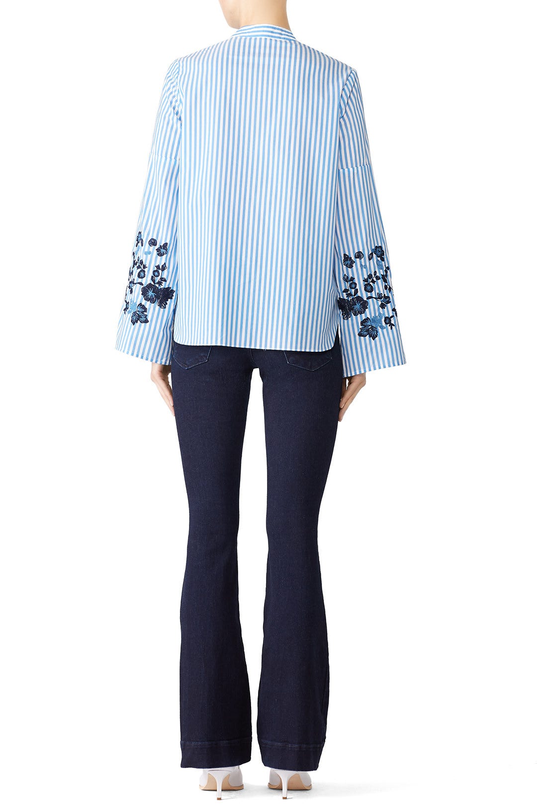 Striped Embroidered Top by Slate & Willow 2