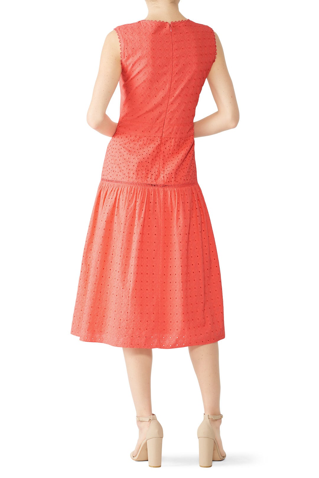 Coral Eyelet Midi Dress by Draper James 2