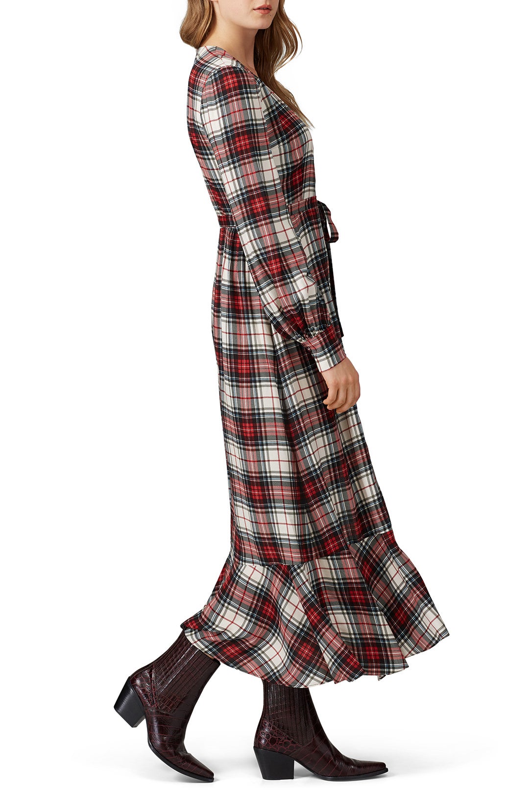 Plaid Salal Wrap Dress by Petersyn 1