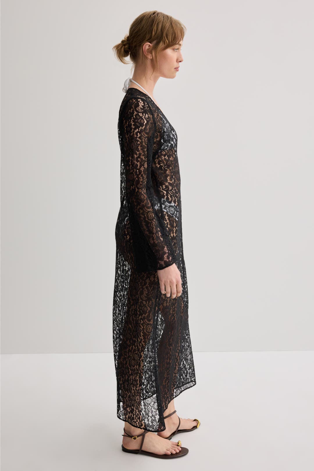 Plunge Lace Midi Cover Up by Ronny Kobo x RTR | Rent the Runway