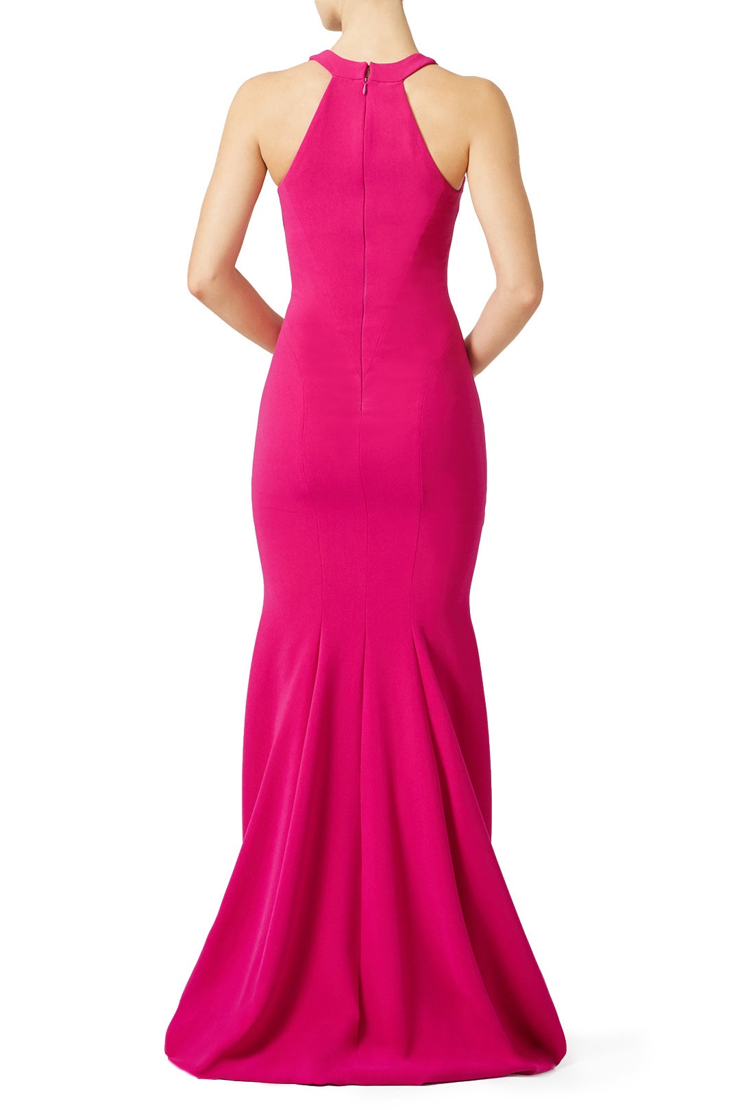 Fuchsia Smooth Mermaid Gown by Theia 1