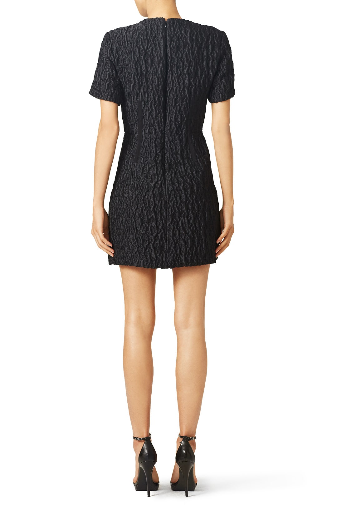 Black Robe Gauffre Dress by Carven 0