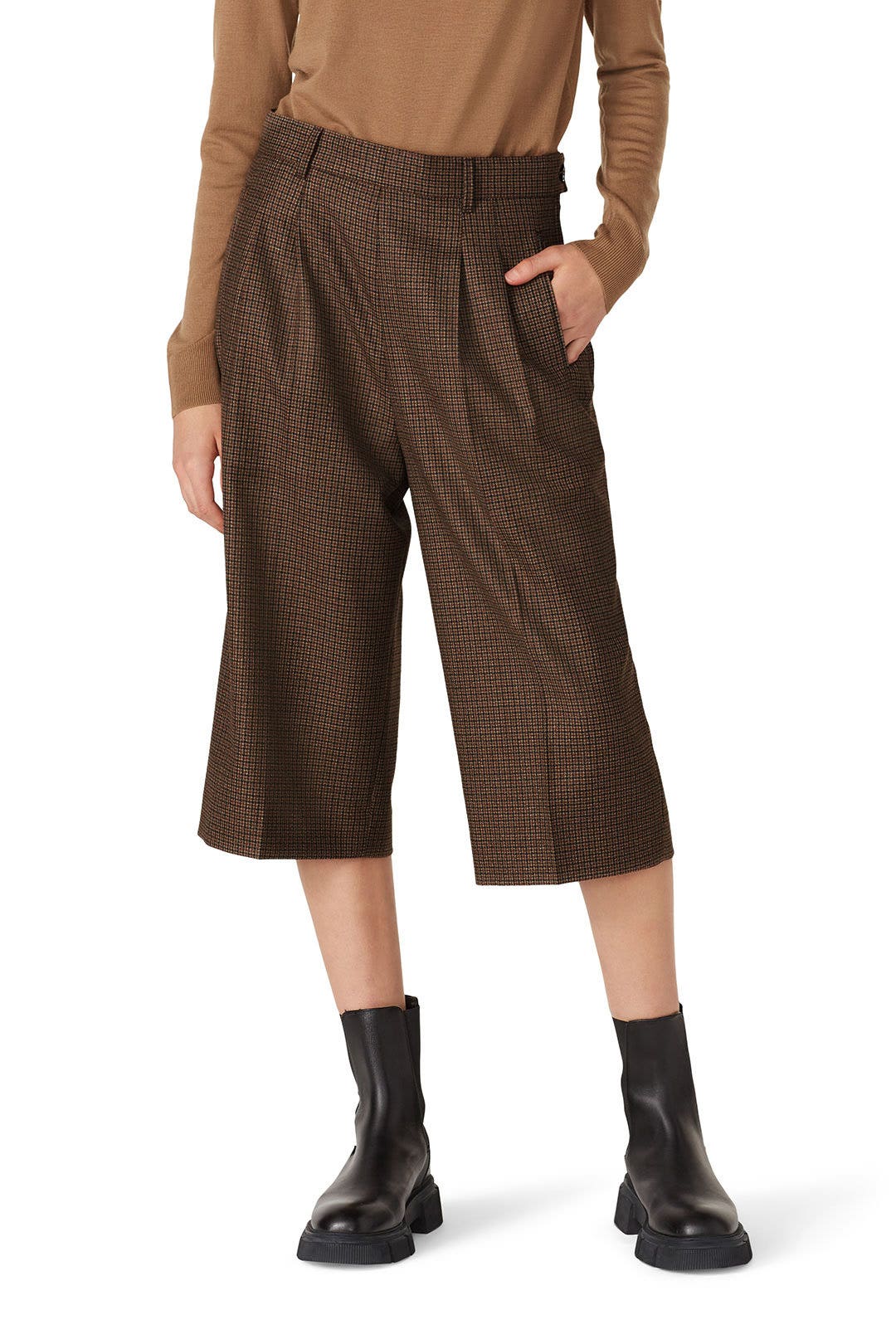 Brown Wool Culottes by Maison Margiela 1