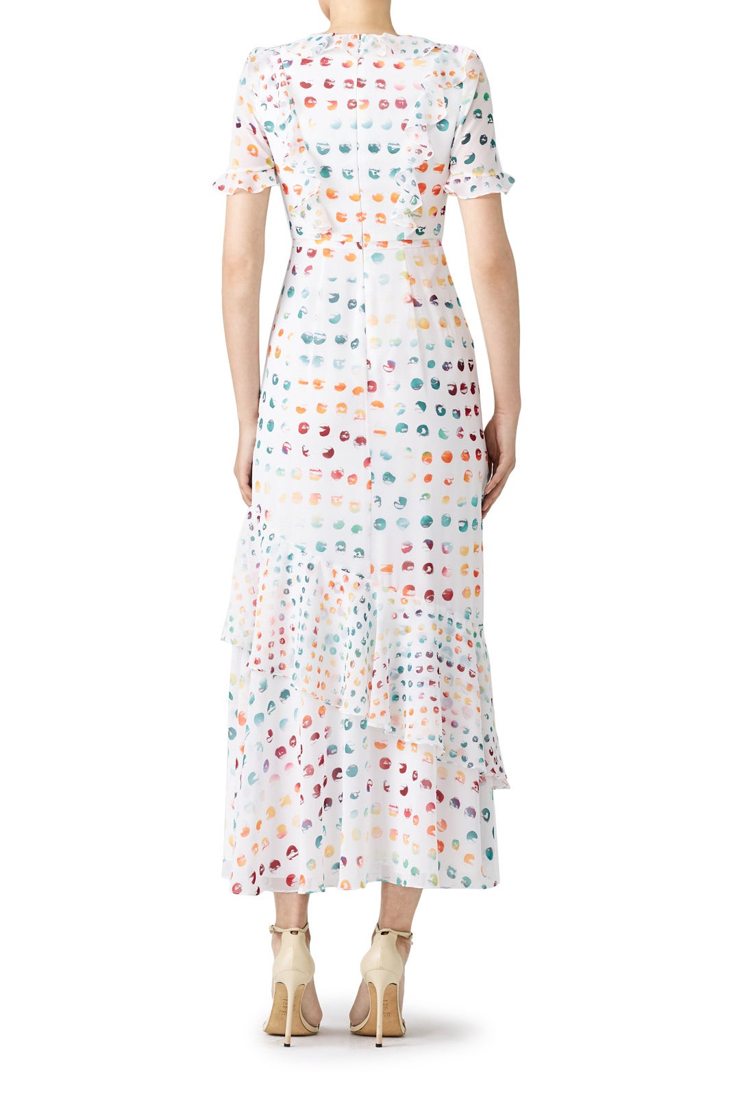 Multi Polka Dot Maxi by ML Monique Lhuillier 1