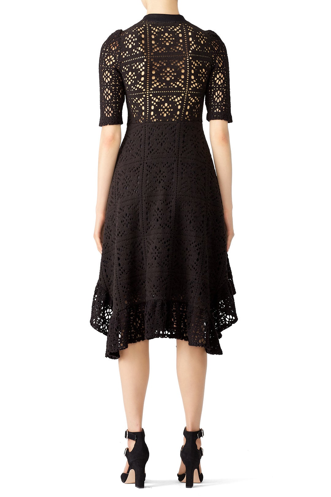 Black Cutout Floral Dress by See by Chloé 1