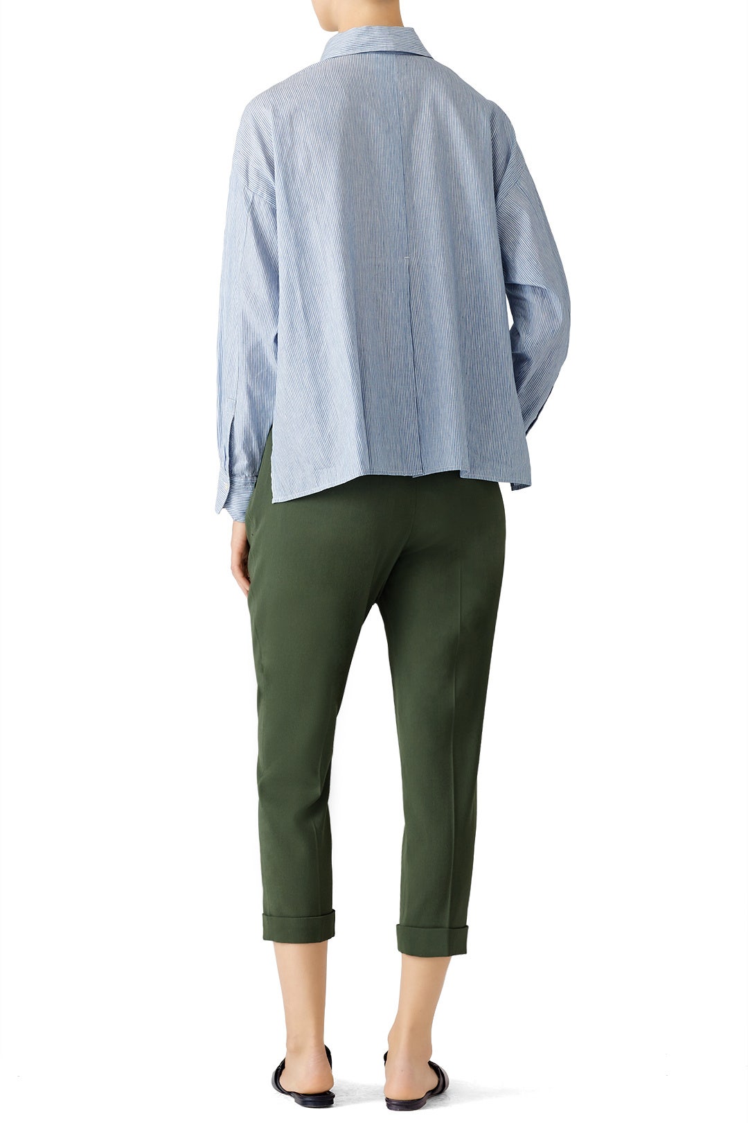 Blue Striped Button Down by VINCE. 2