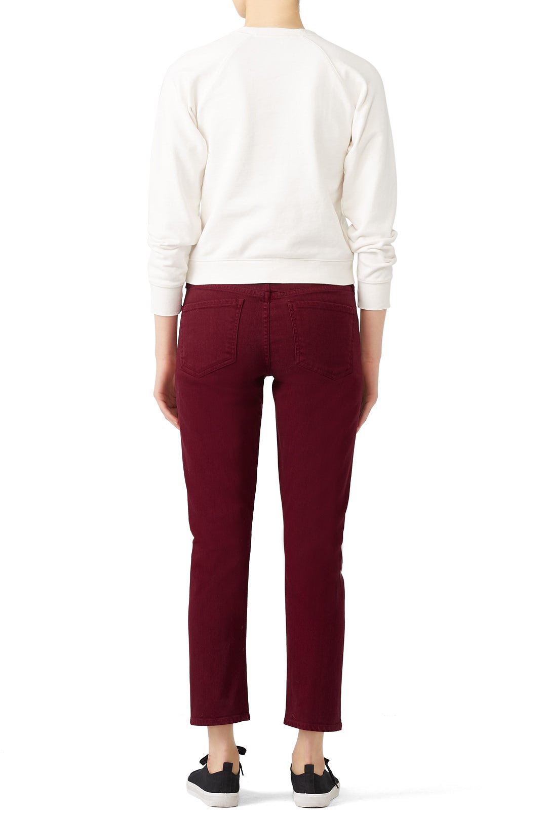 Red Elsa Mid Rise Jeans by Citizens of Humanity 2