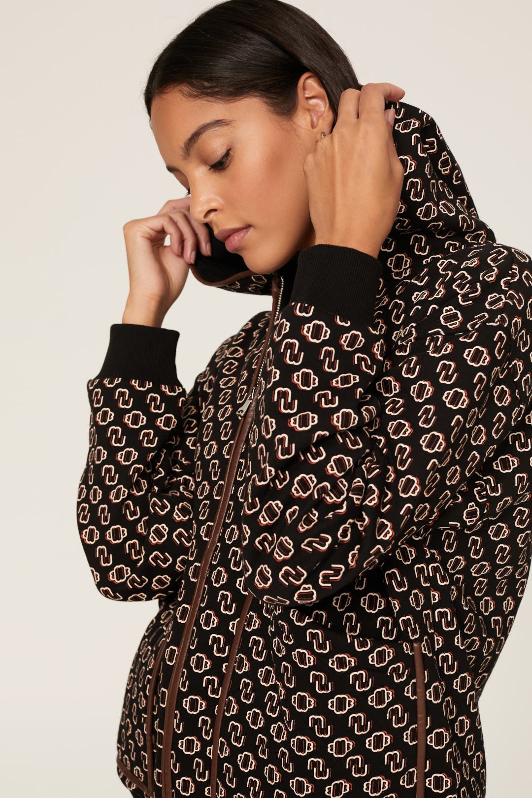 Trame Zip Sweatshirt by Maje | Rent the Runway