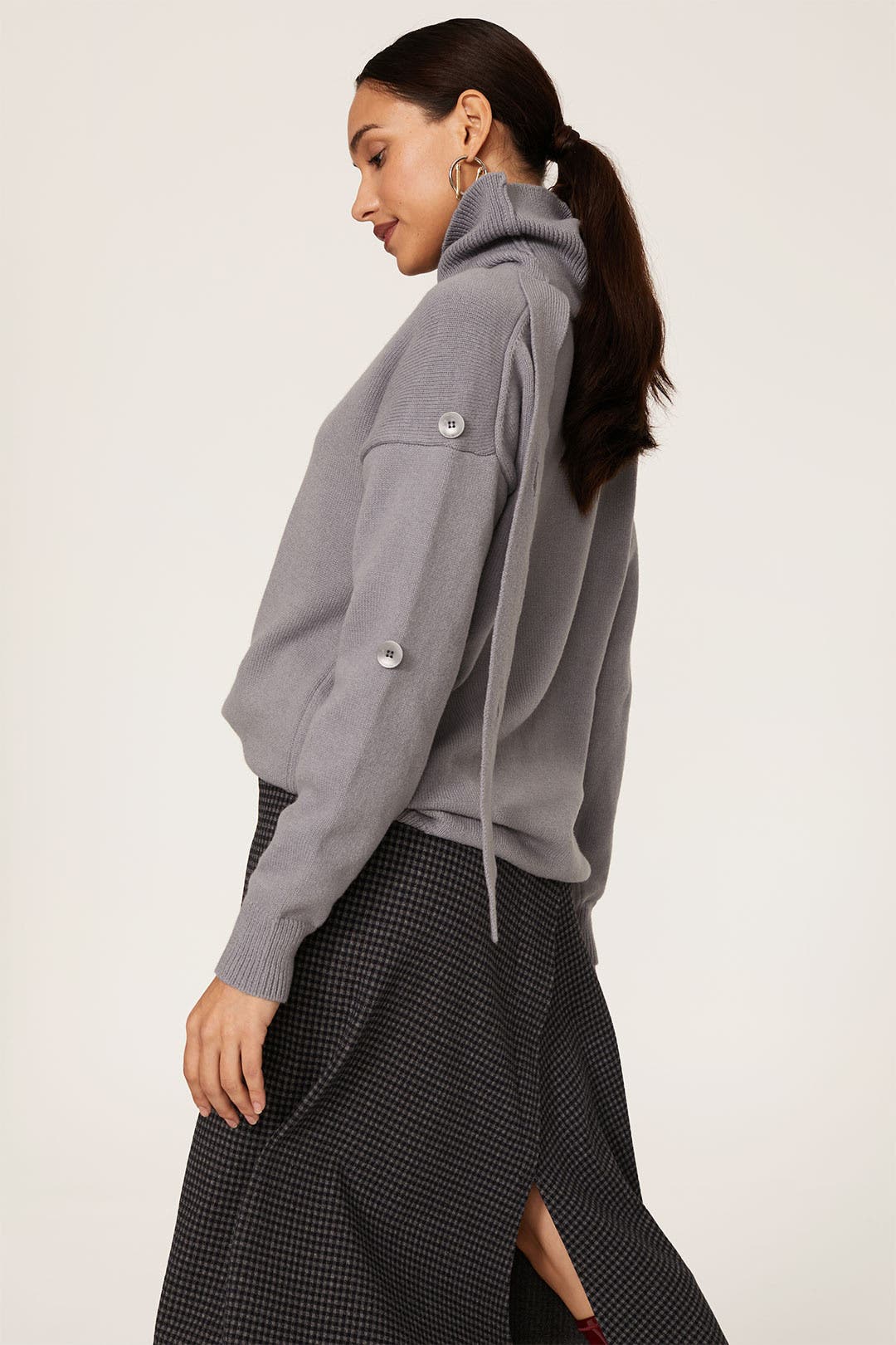 Airy Shoulder Tab Turtleneck by Tibi | Rent the Runway