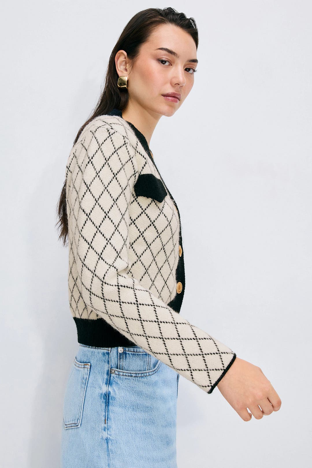 Cropped Houndstooth Sweater by Derek Lam 10 Crosby x RTR | Rent