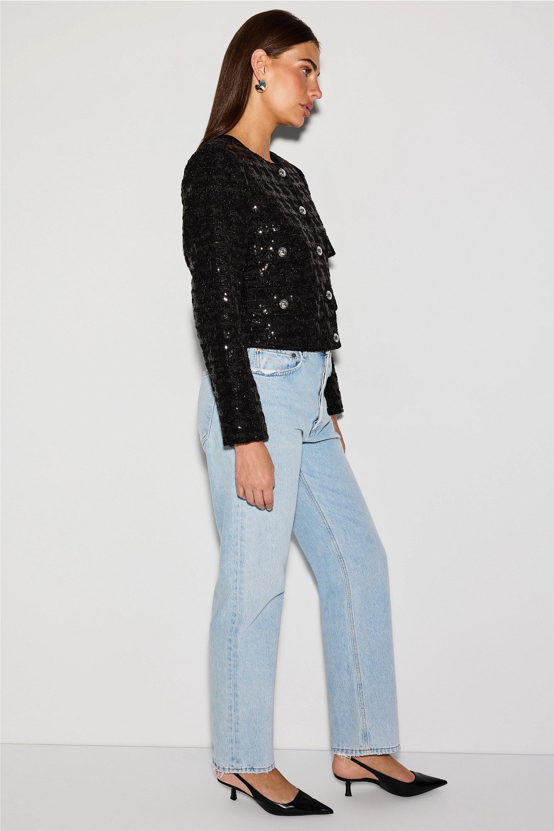 Sequin Tweed Cropped Jacket by MICHAEL KORS 1