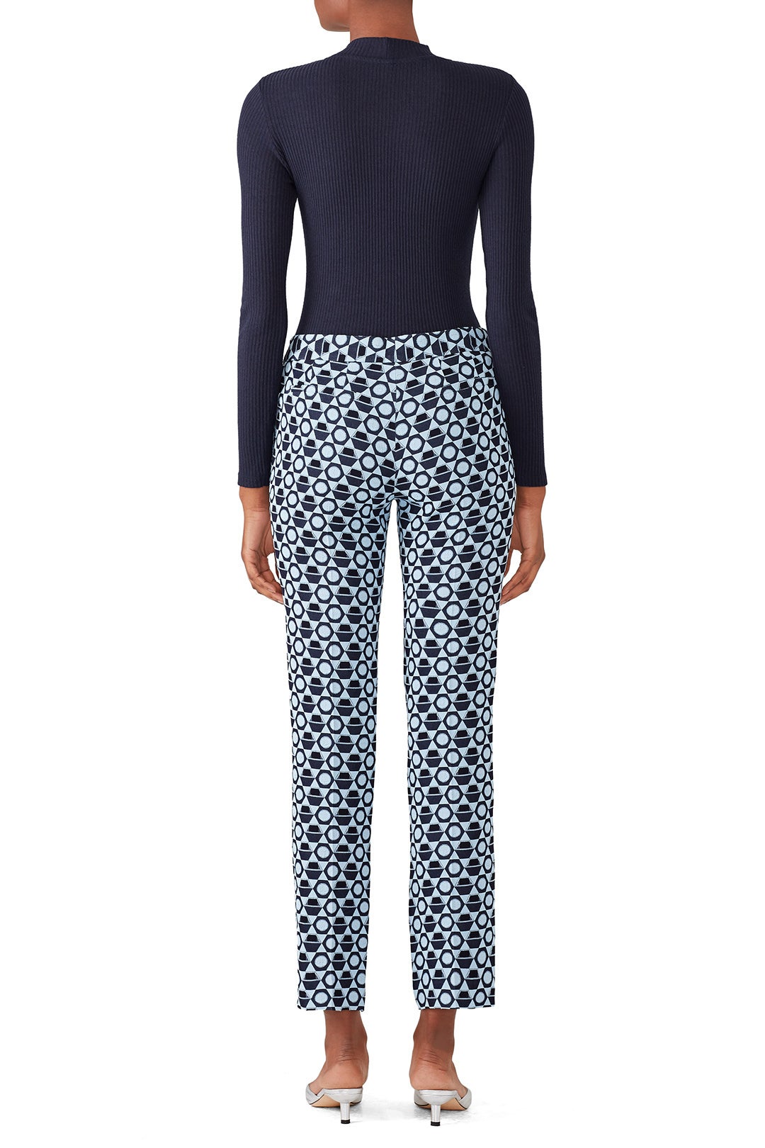 Blue Jacquard Pants by DEREK LAM 2
