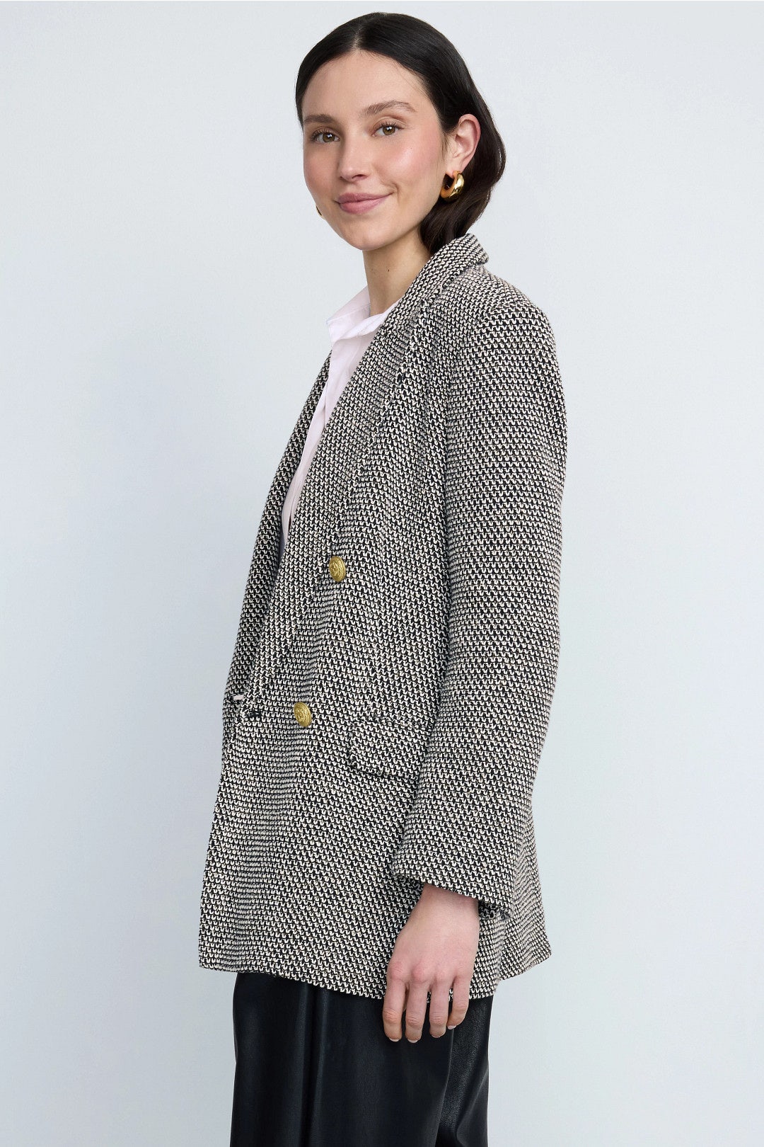 Riva Knit Double Breasted Blazer by L'agence 2