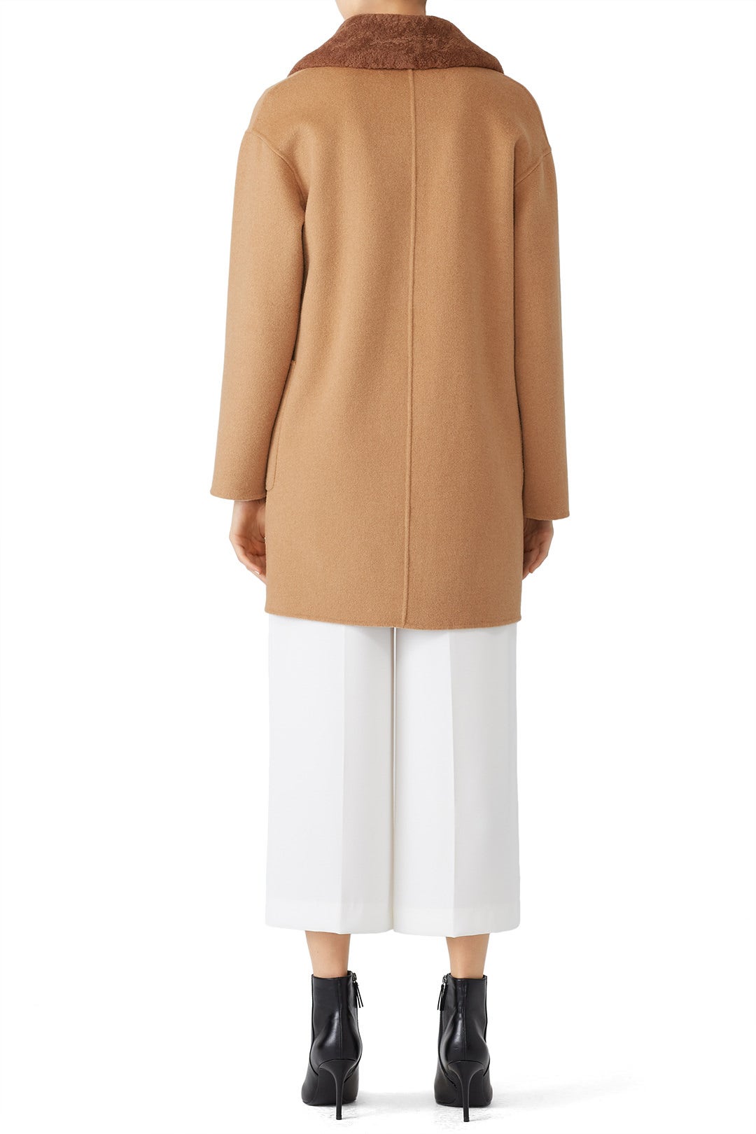 Dawn Faux Shearing Collar Coat by Trina Turk 1