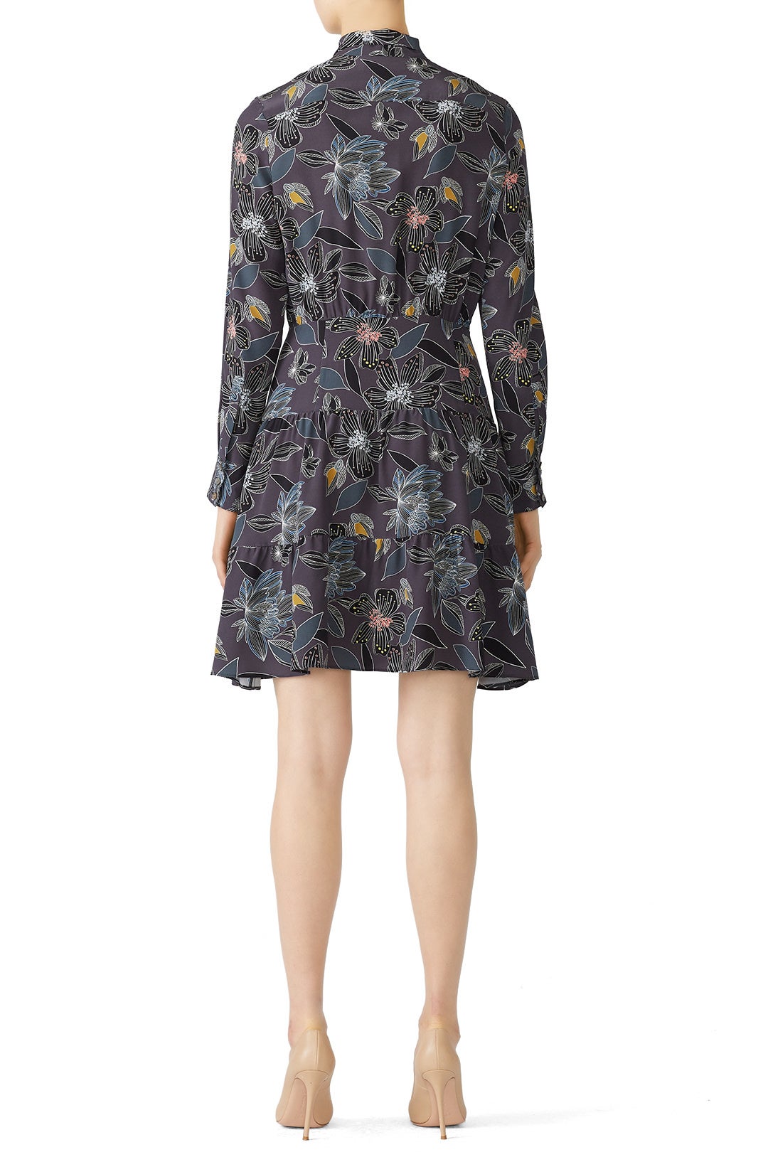 Tie Floral Dress by Becken 2