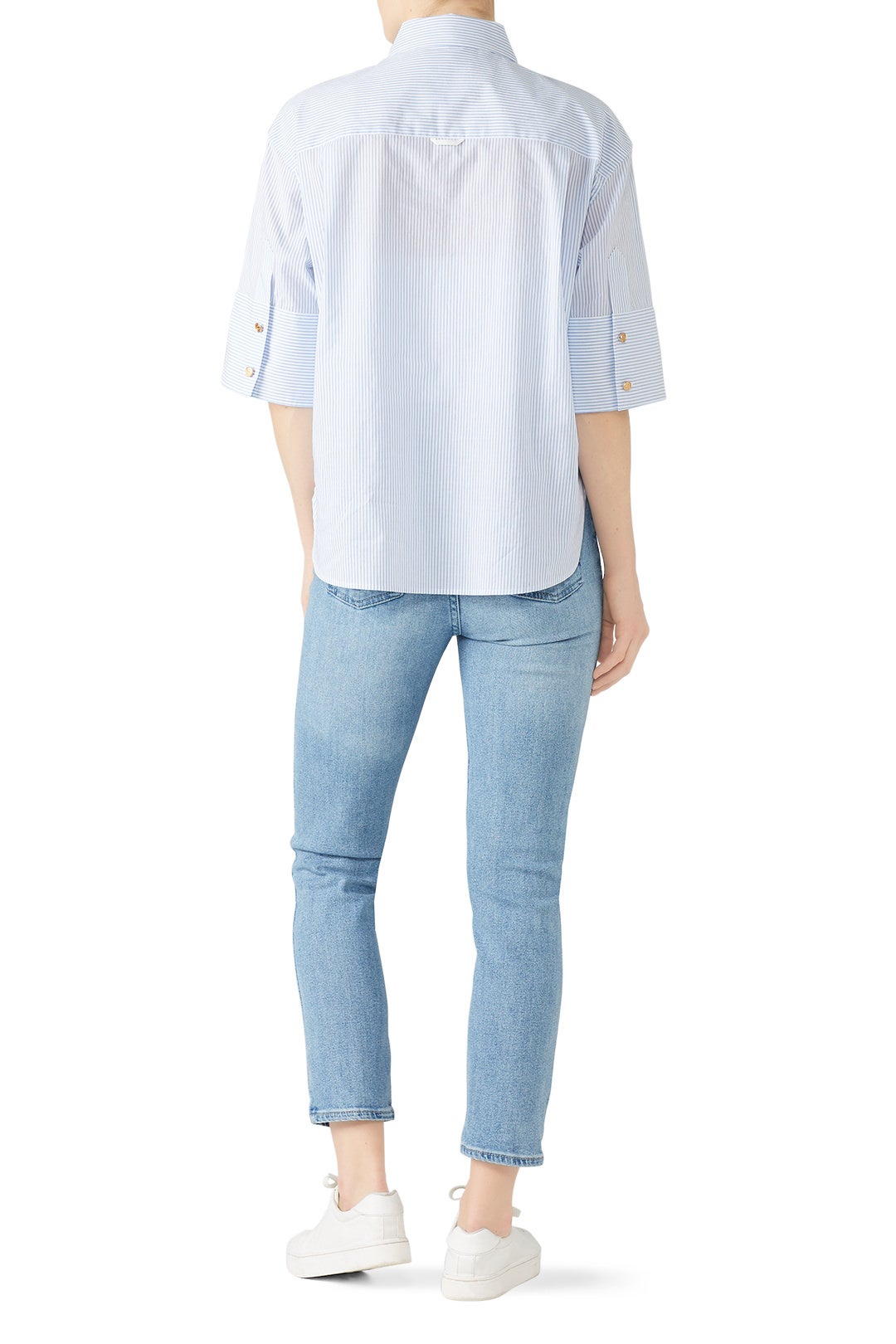 Lace Trim Short Sleeve Shirt by Coach 1