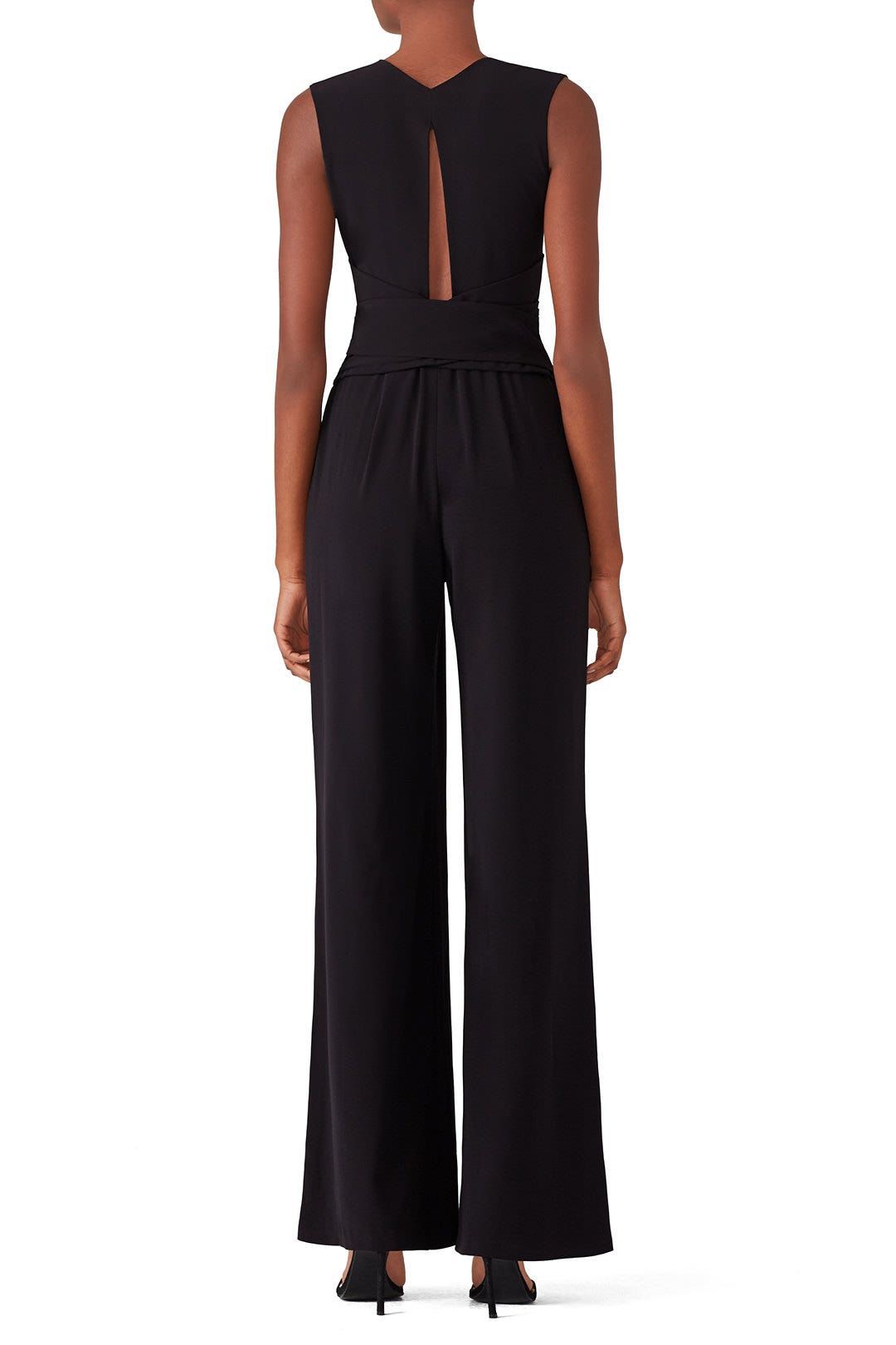 Black Wide Leg Jumpsuit by HALSTON 1