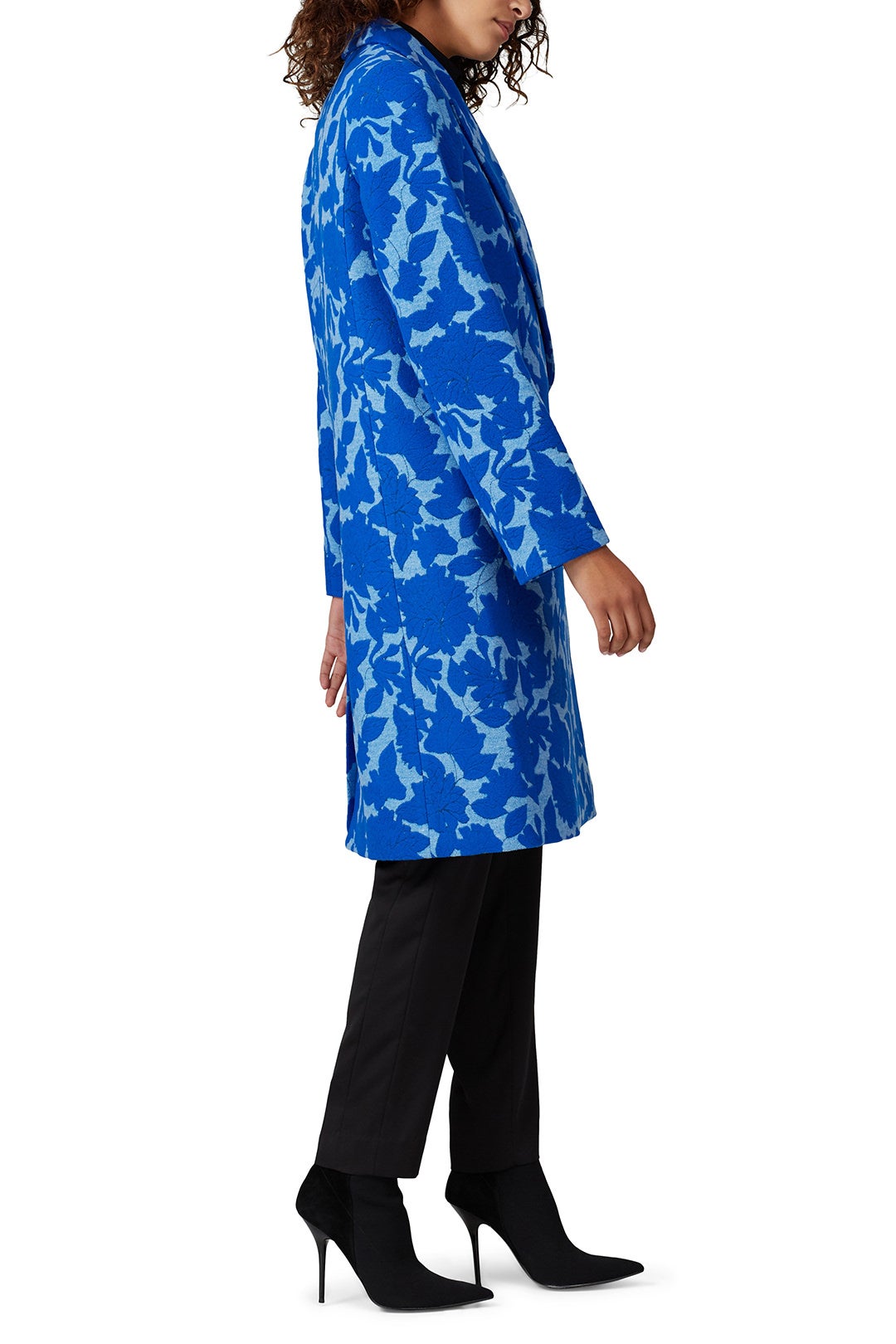 Blue Floral Coat by Victoria Victoria Beckham 2