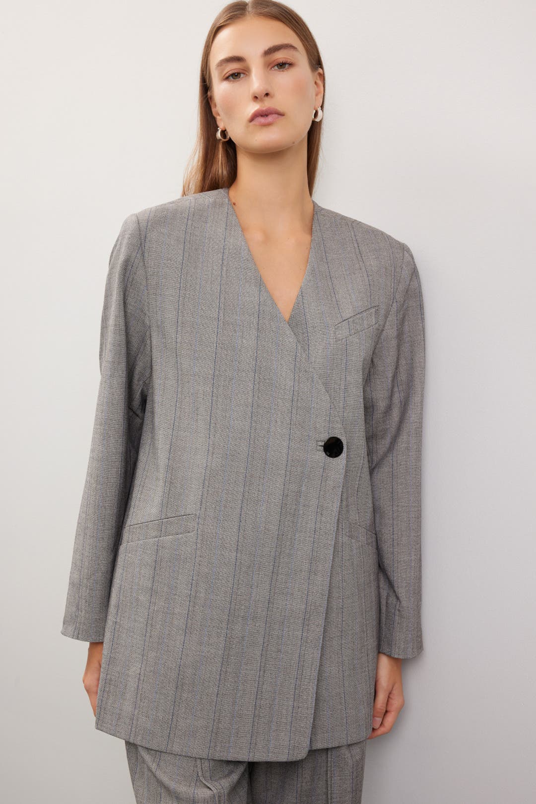 【関税＆送料込み】Ganni Ganni Blazer GANNI Green Organic Cotton Oversized Blazer | Jules B