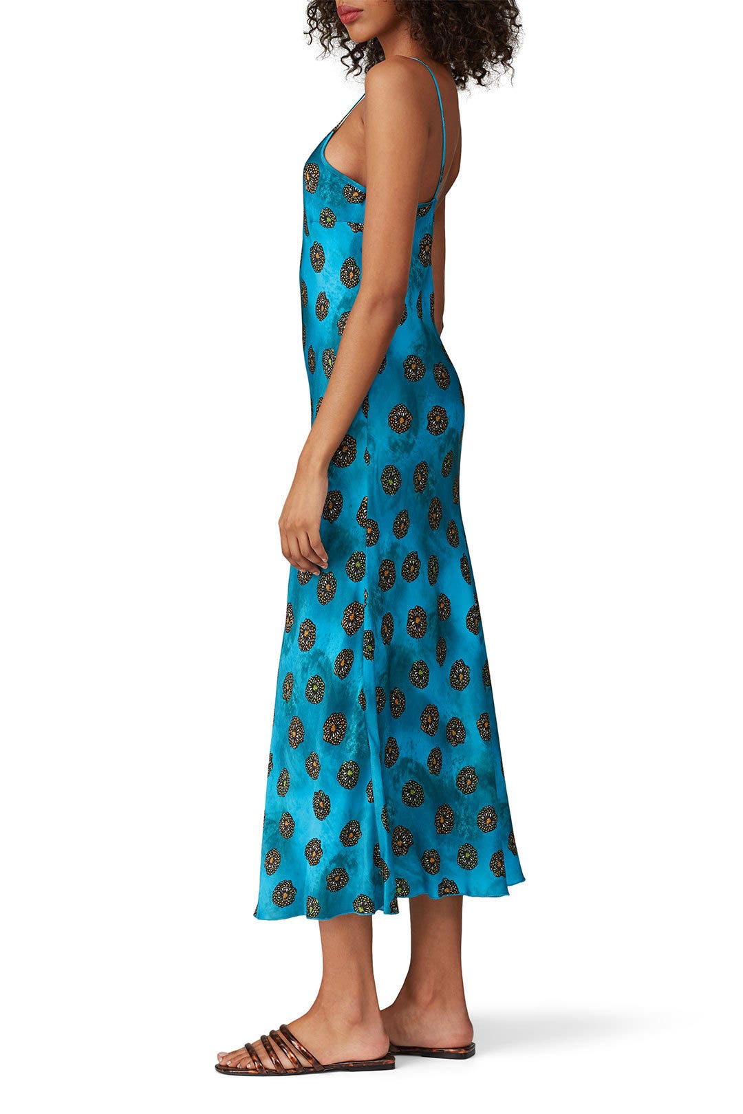 Blue Tie Dye Slip Dress by NISSA 1