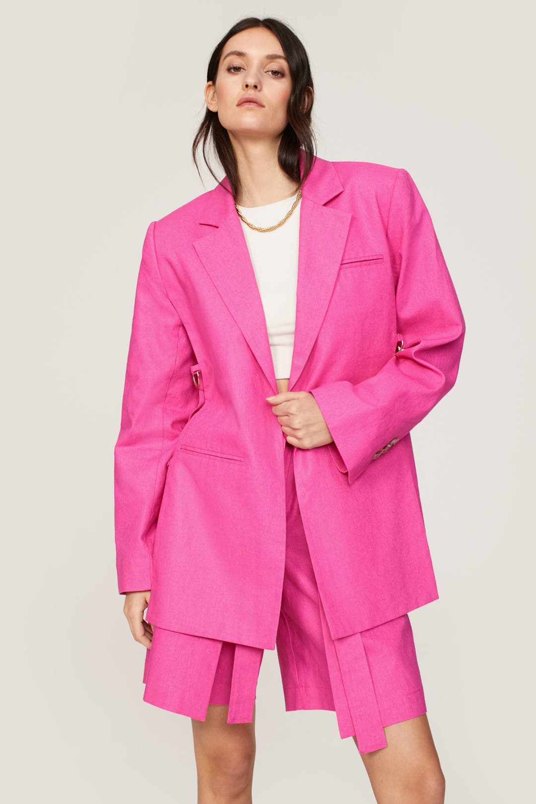 Pink Oversized Blazer by Eudon Choi x RTR | Rent the Runway