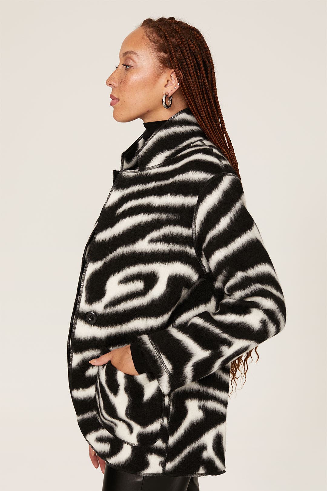 Abstract Zebra Jacket by Fifteen Twenty | Rent the Runway