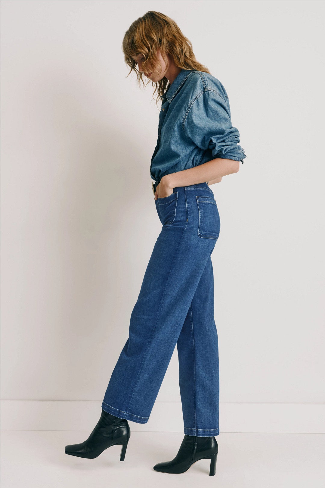Emmett Wide Leg Patch Pocket Jean by Madewell 1