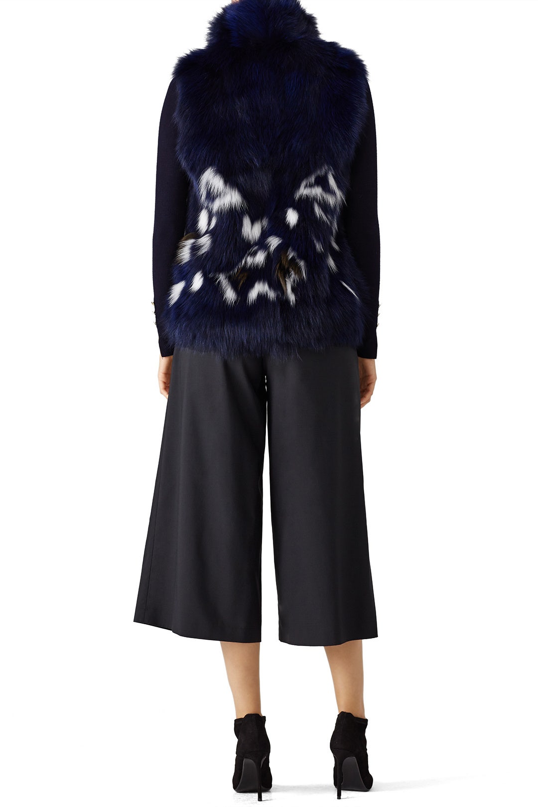 Navy Multi Vest by Adrienne Landau 2