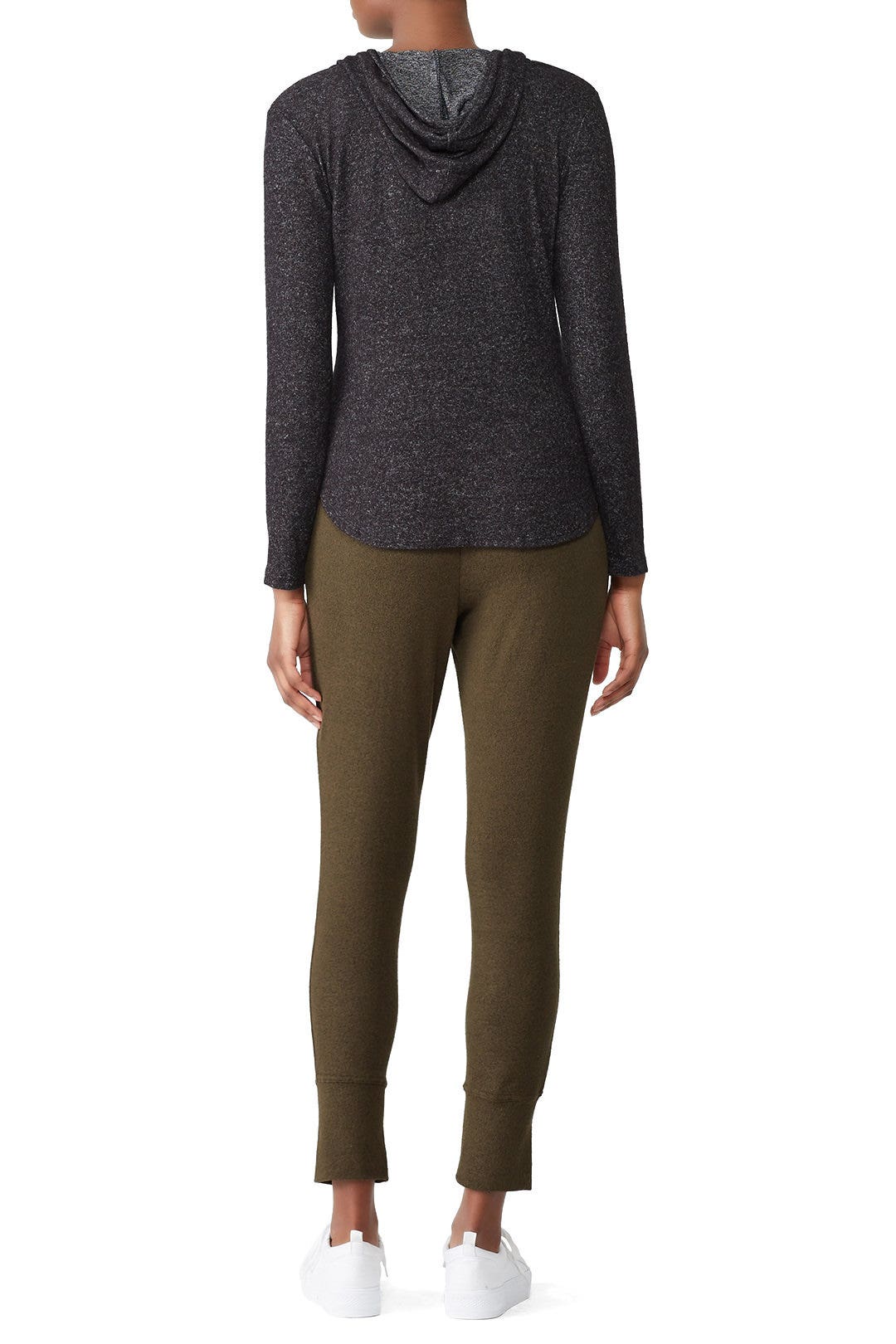 Olive Brushed Joggers by B Collection by Bobeau 1