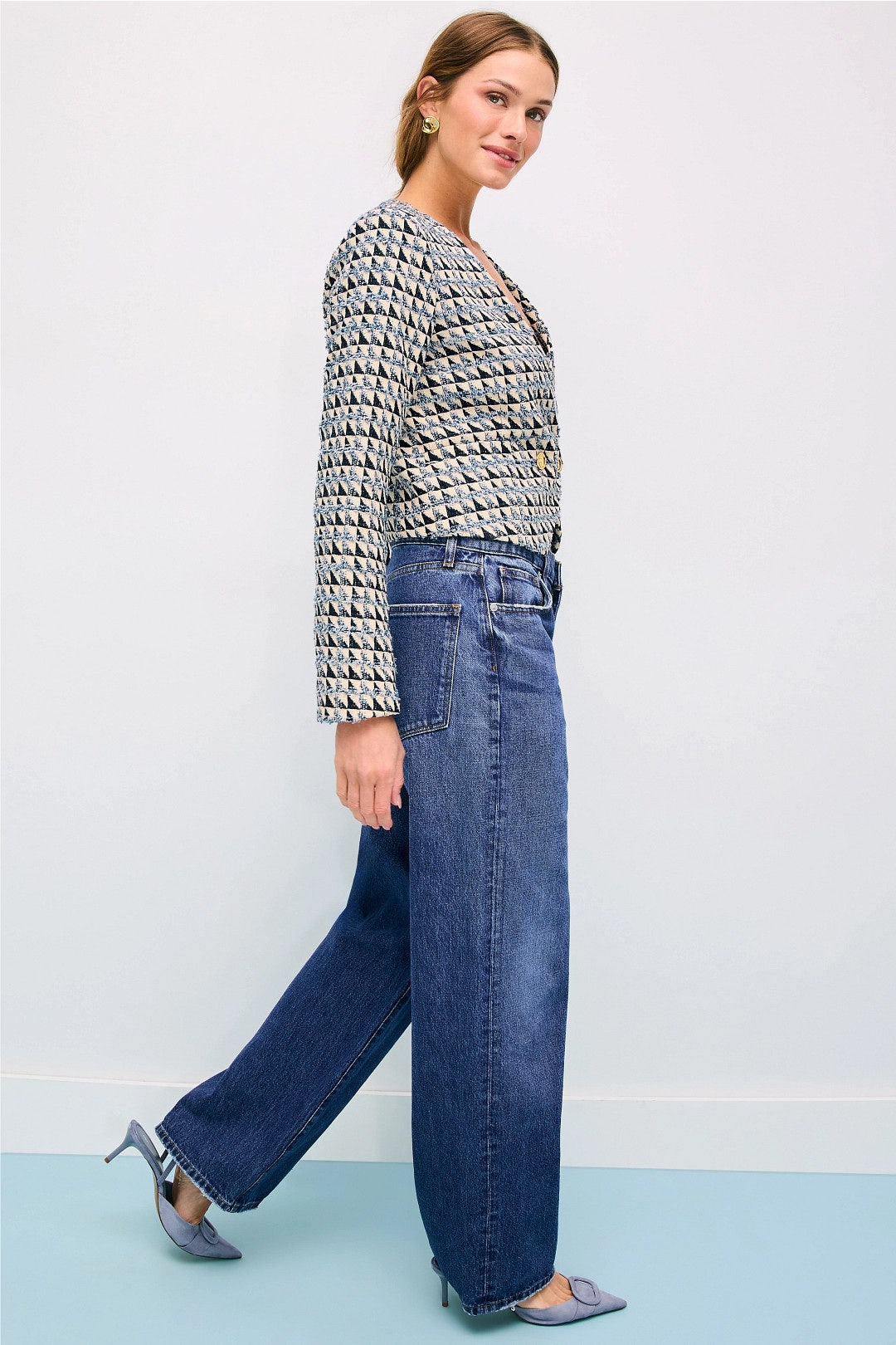 Double Breasted Collarless Jacket by Derek Lam 10 Crosby x RTR 1