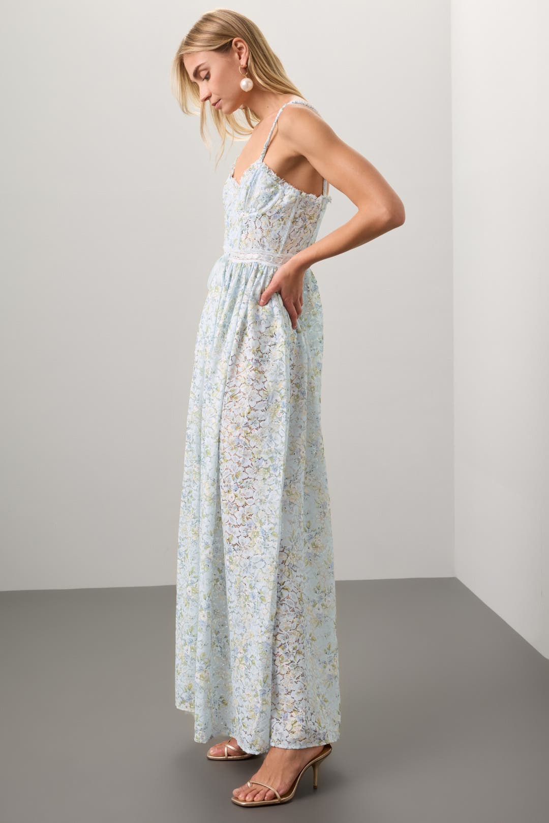 Sheer Cecilia Lace Maxi Dress by For Love and Lemons | Rent the Runway
