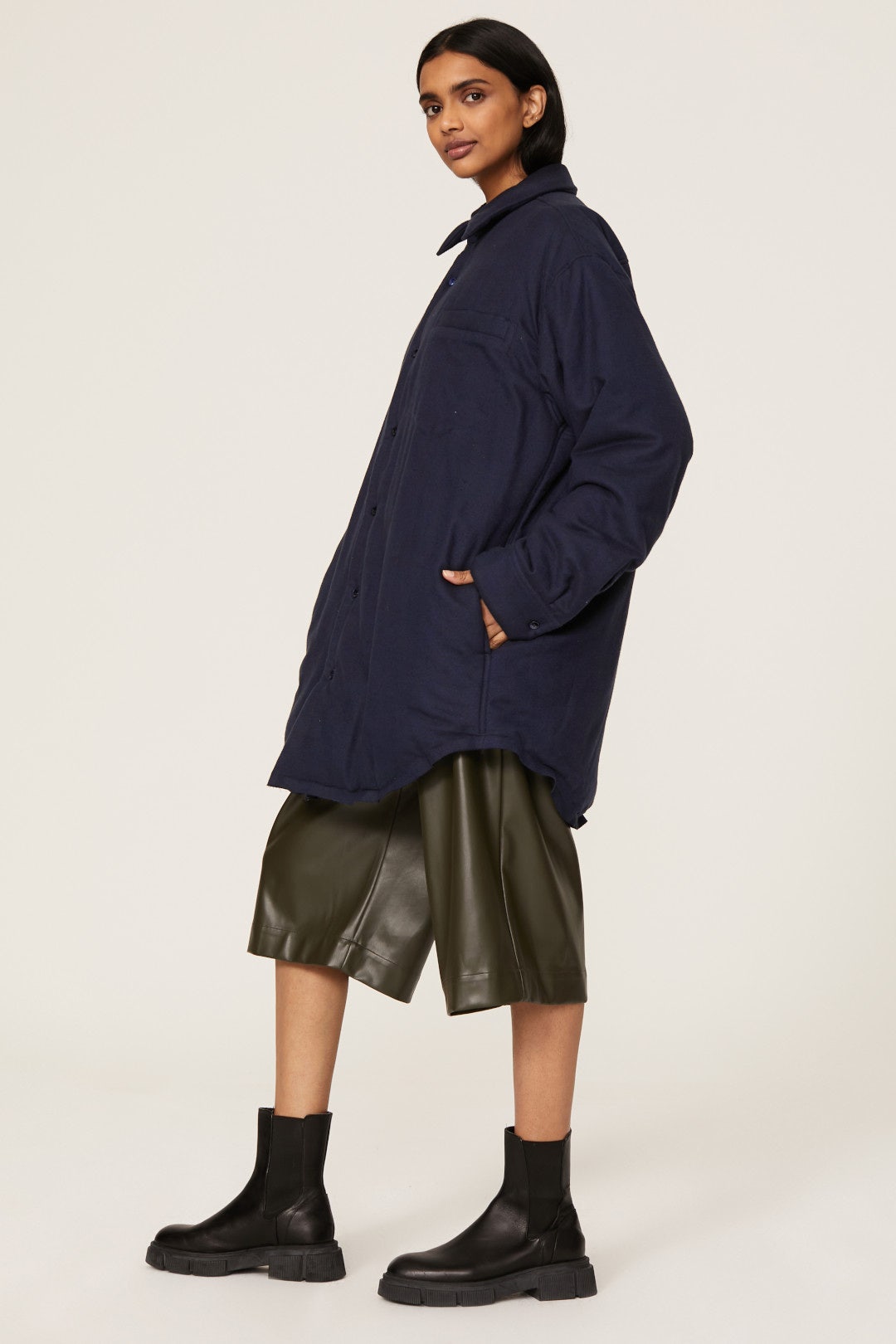 Flannel Quilted Shirt Jacket by Maison Margiela 1