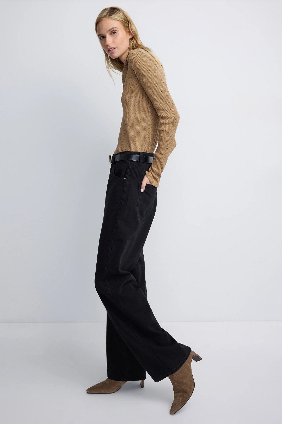 Rib Long Sleeve Polo by NIC + ZOE 1