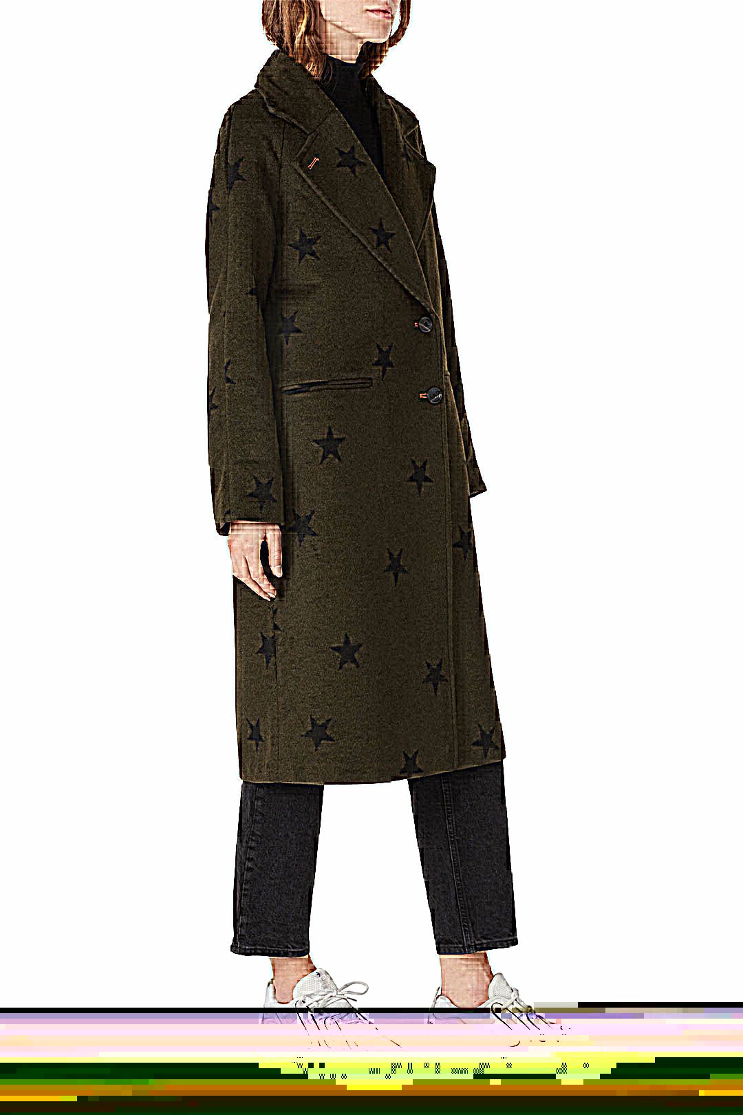 Star Print Raglan Coat by Avec Les Filles 1