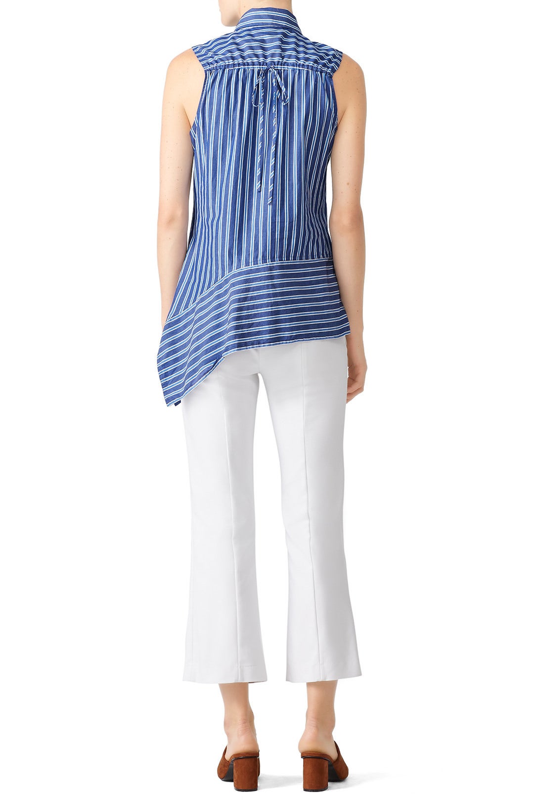 Blue Asymmetric Hem Top by Derek Lam 10 Crosby 2