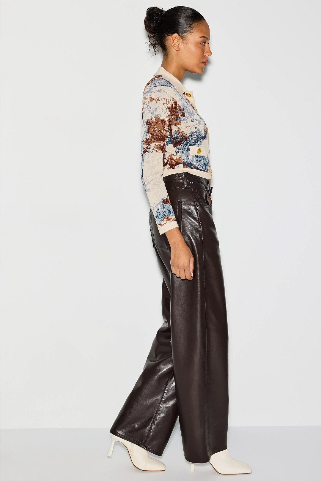 Osiris Jacquard Collared Cardigan