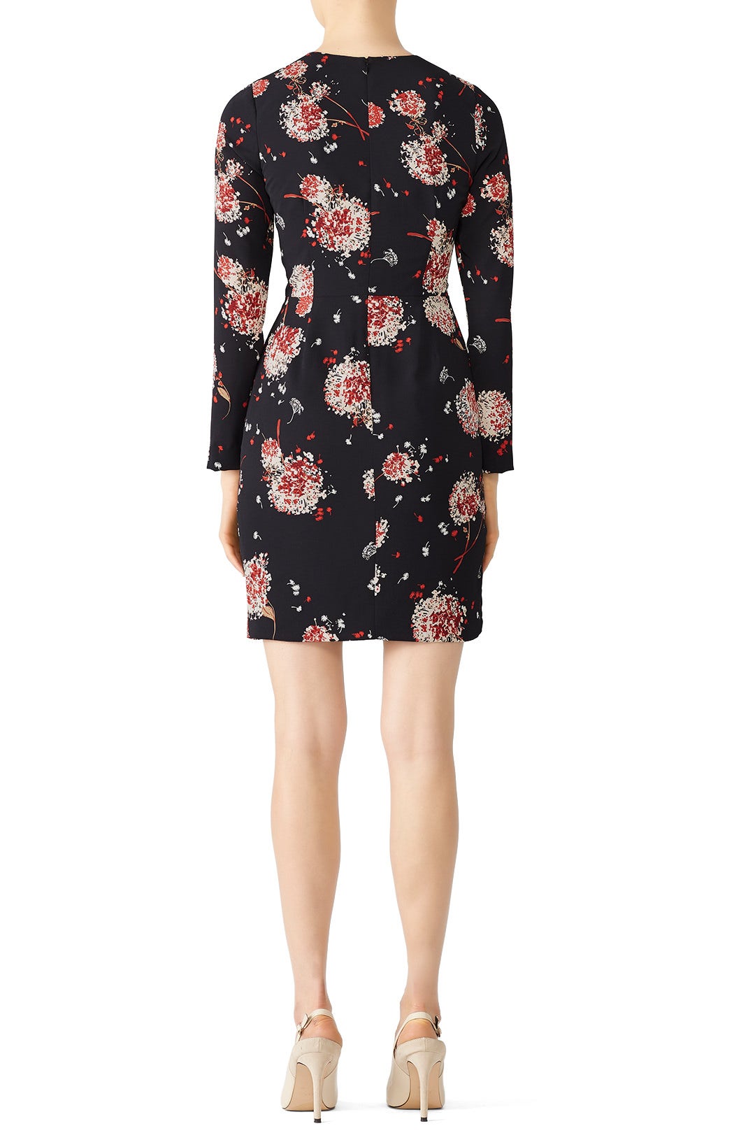 Black Floral Drape Dress by Slate & Willow 2