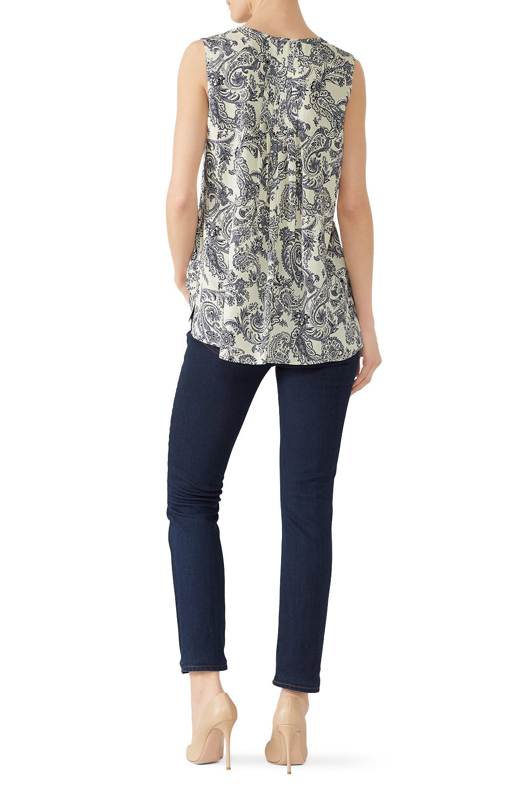 Paisley Lily Pleated Back Top by B Collection by Bobeau 2