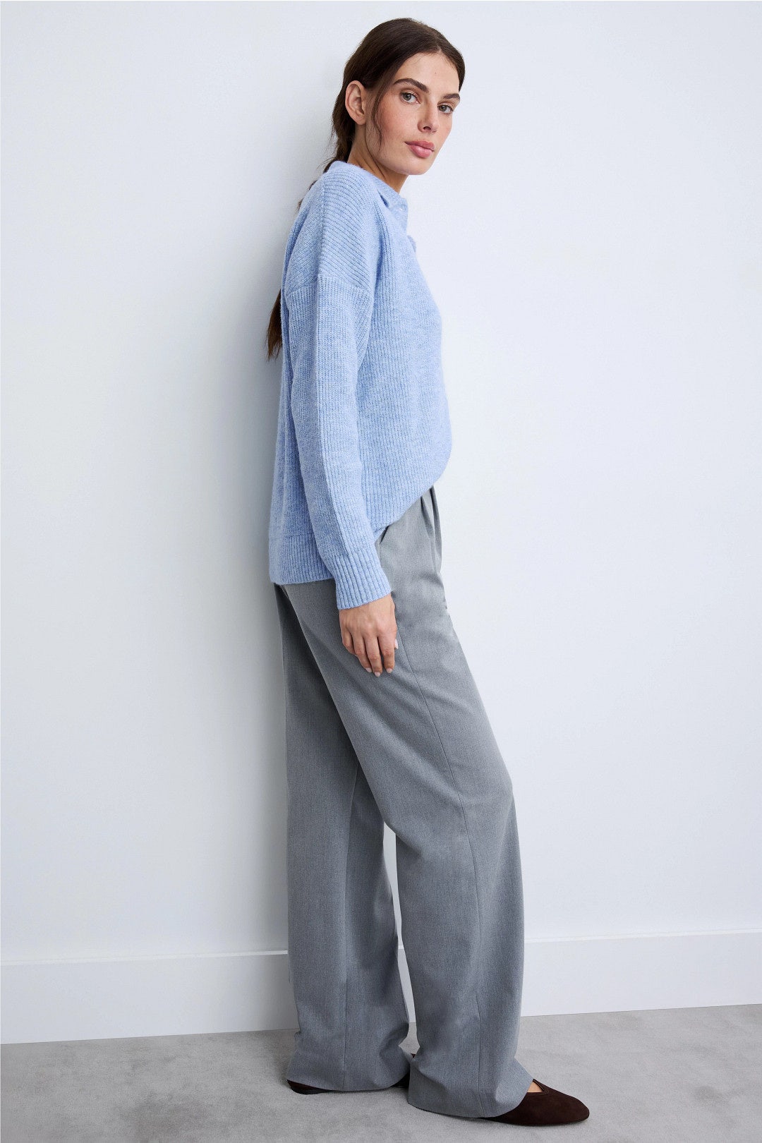 Millie Oversized Polo Sweater by Central Park West 1