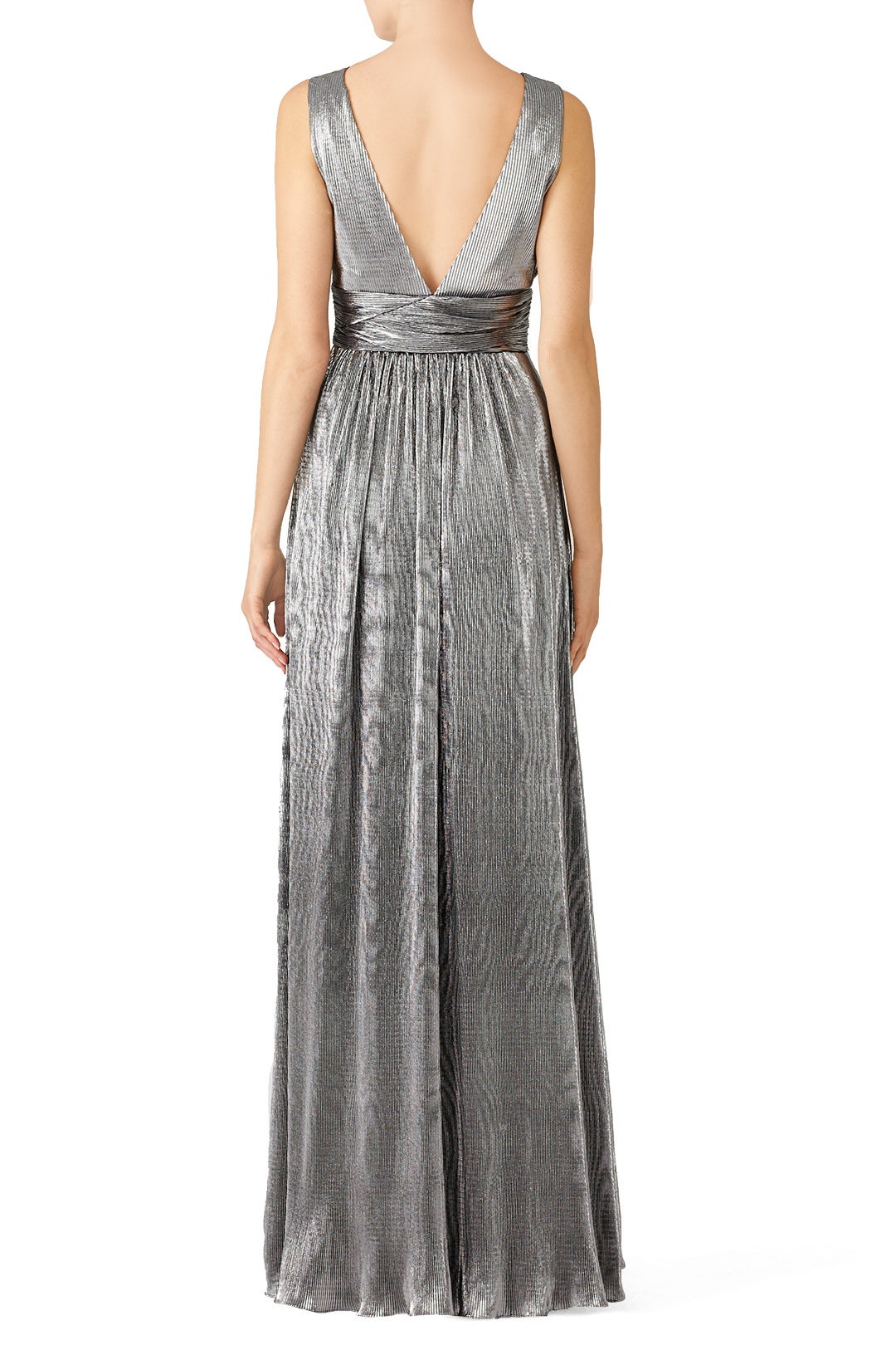 Metallic Shirred Gown by Laundry by Shelli Segal 1