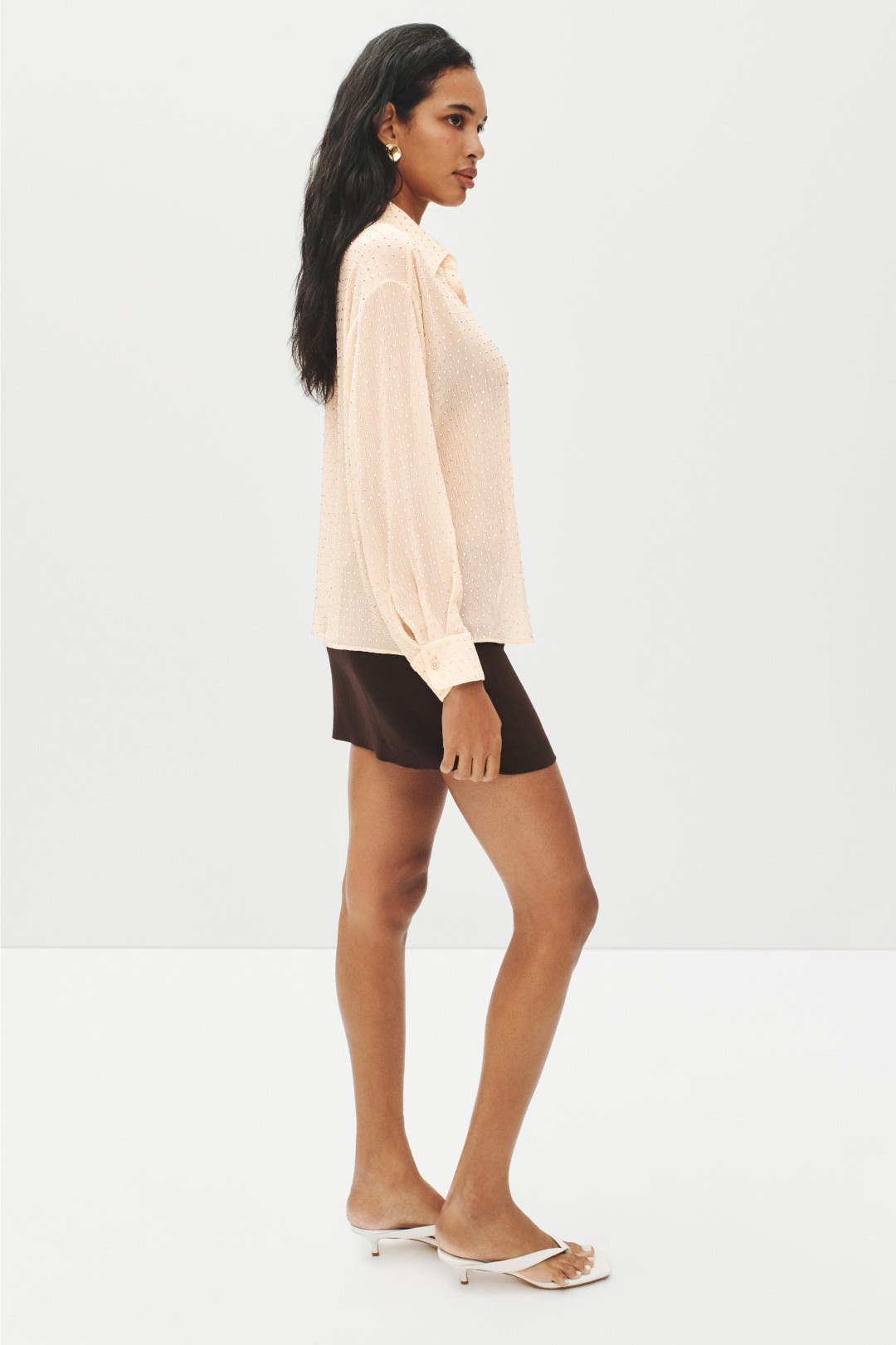 Sheer Rhinestone Top by Ronny Kobo x RTR | Rent the Runway