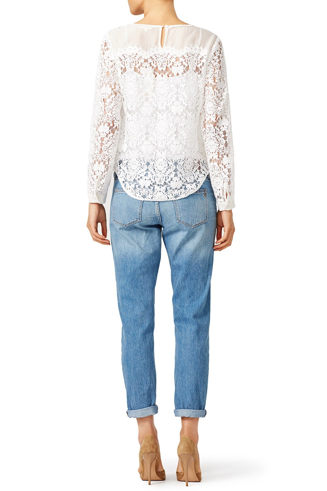 White Scalloped Lace Top by Rebecca Taylor NYC 2