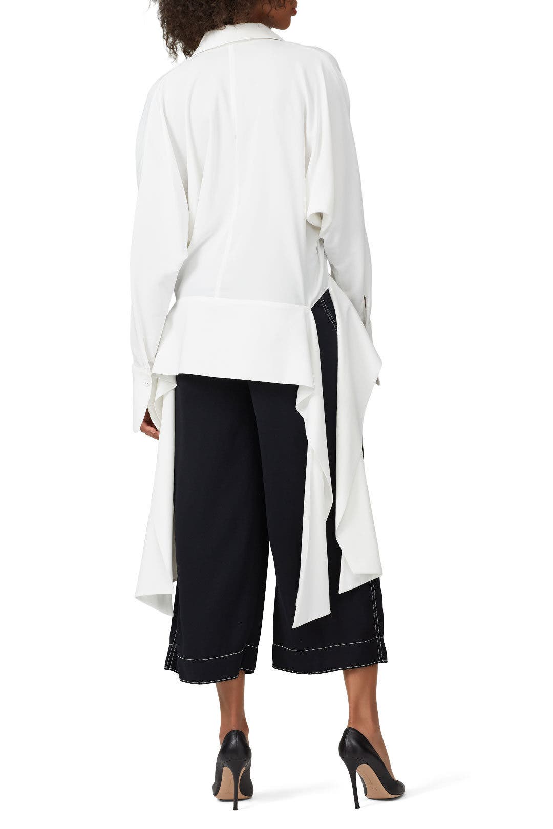 Side Tie Shirt by Victoria Victoria Beckham | Rent the Runway