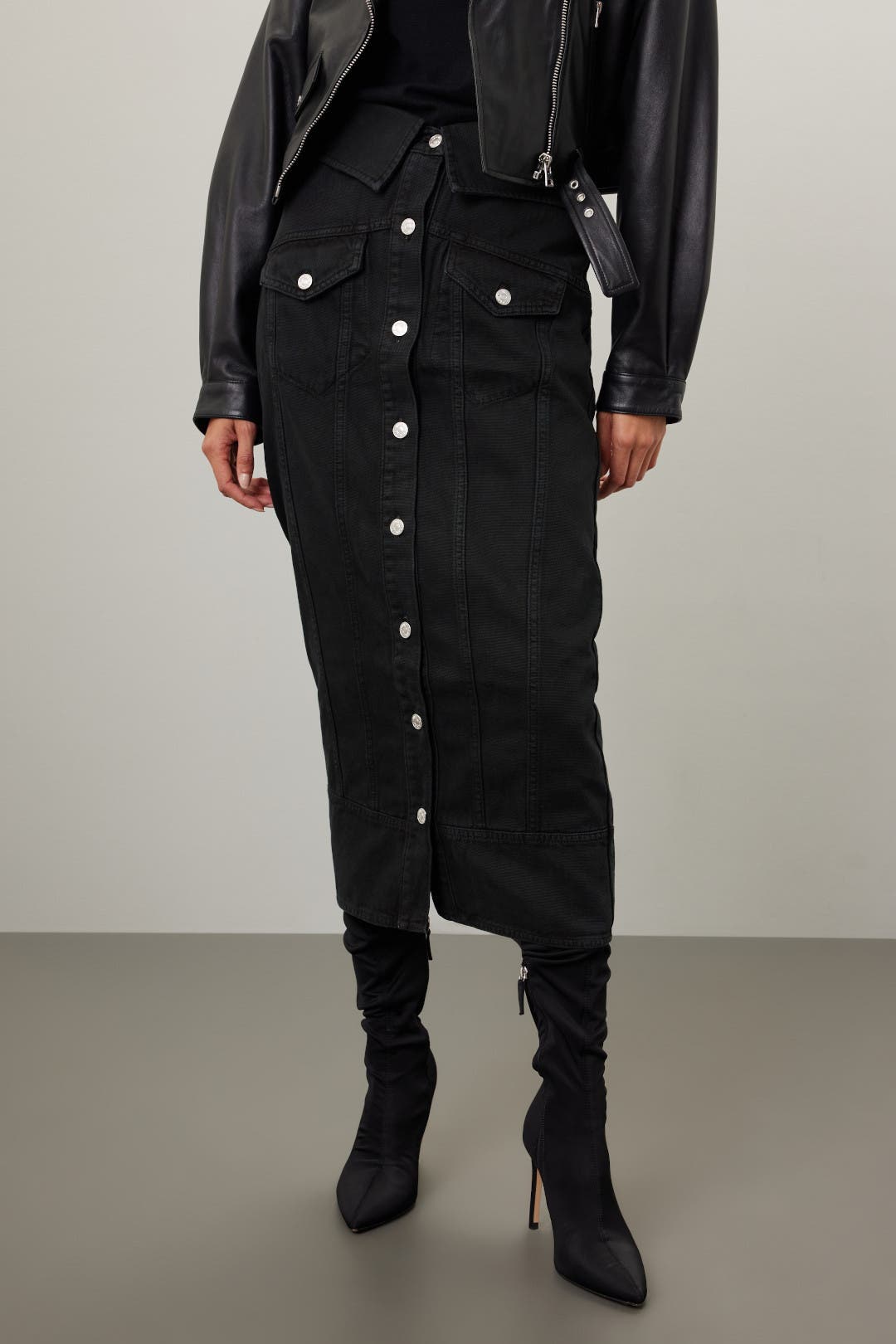 Button Front Midi Skirt by Moschino Jeans | Rent the Runway