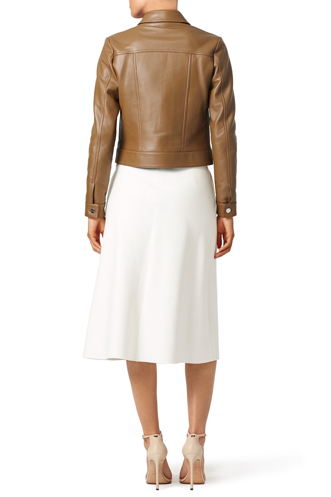 Brown Pilot Leather Jacket by Carven 1