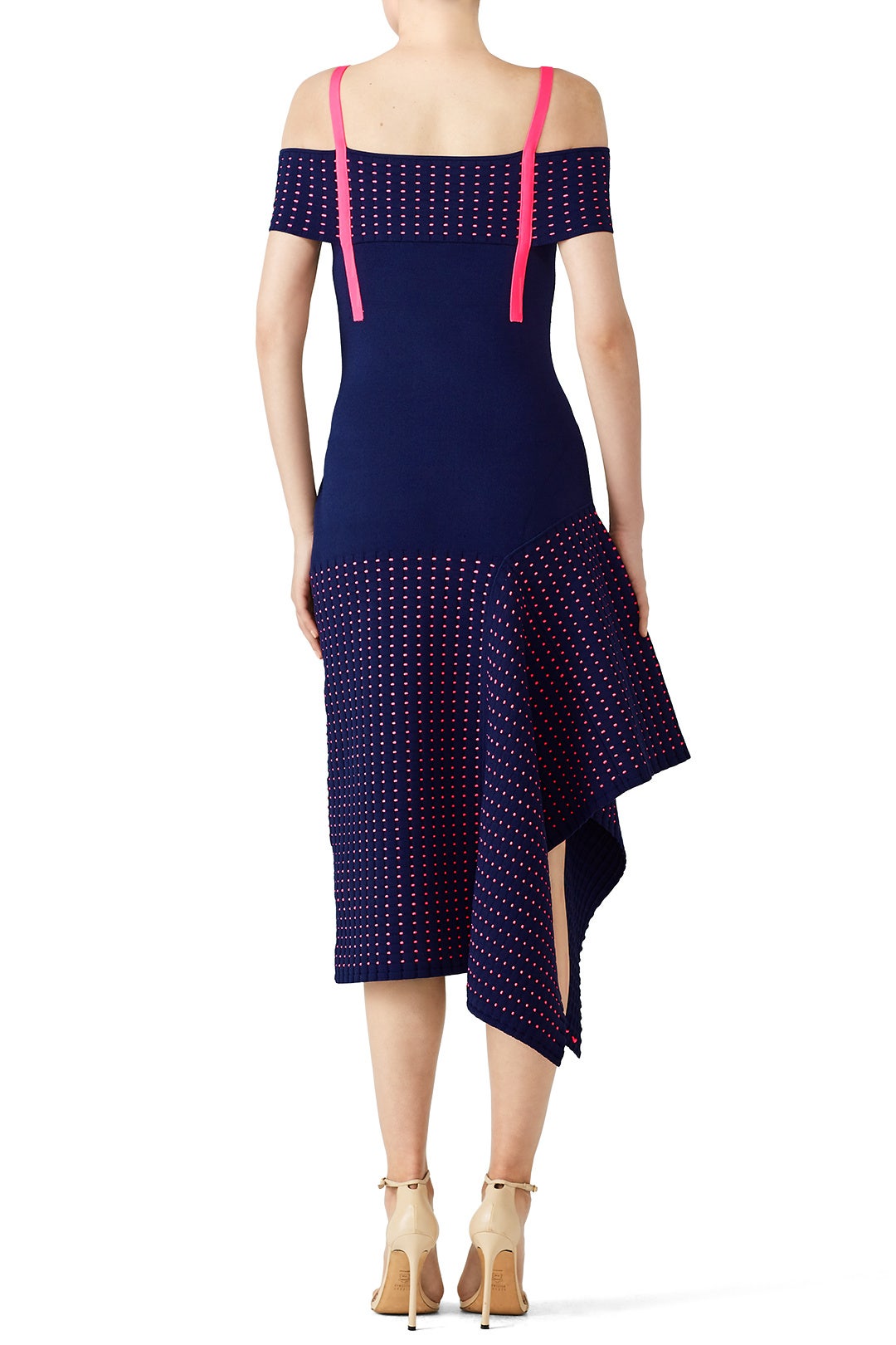 Navy Cold Shoulder Midi Dress by Jason Wu Collection 1